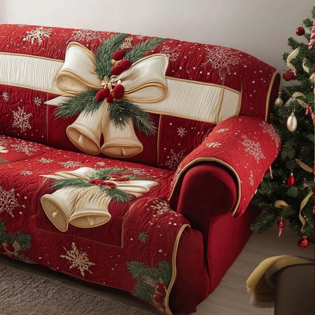 Gesteppter Sofabezug – mit Weihnachtsmotiv