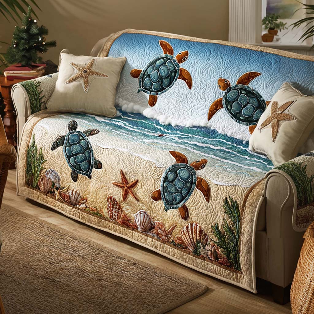 Gesteppter Sofabezug – mit Schildkröte