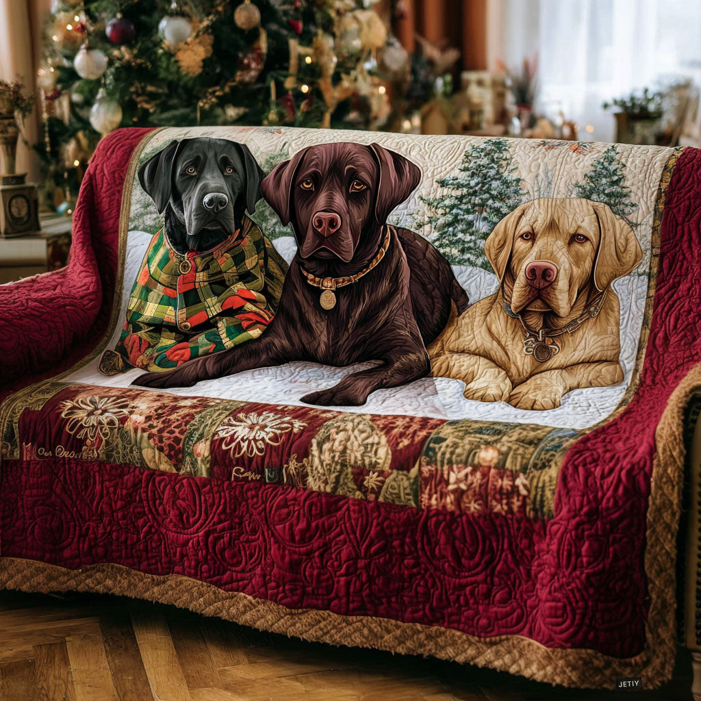 Gesteppter Sofabezug – mit Labrador Retriever