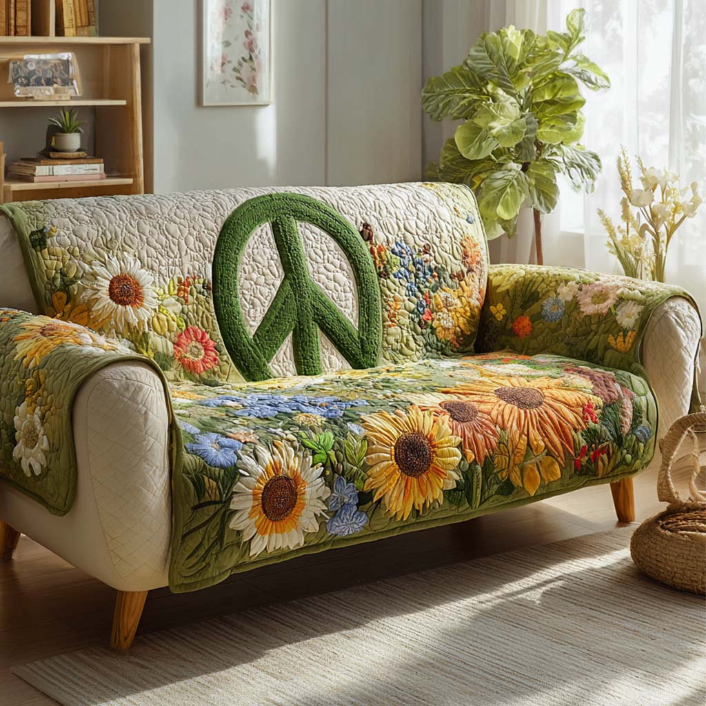 Gesteppter Sofabezug – im Hippie-Stil