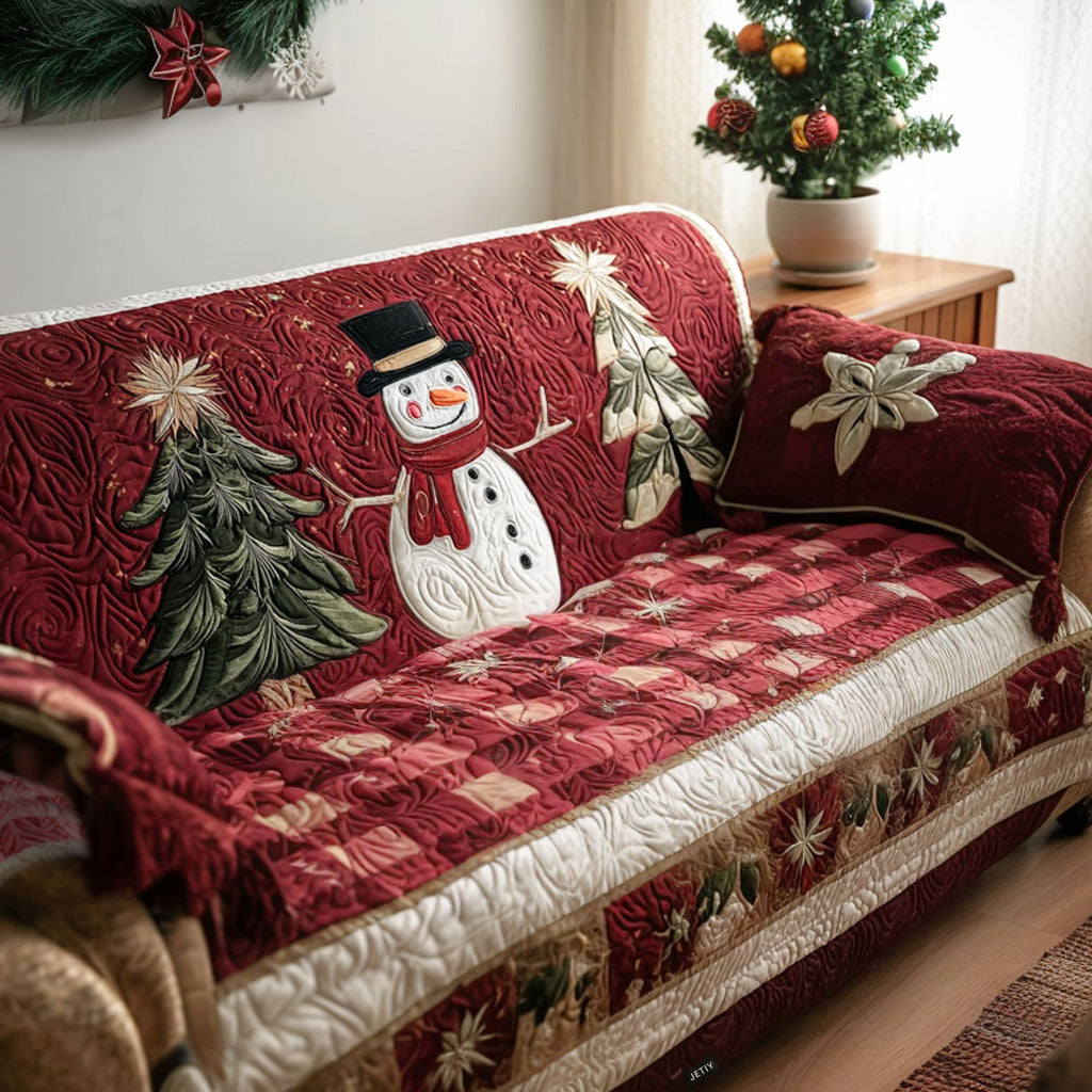 Gesteppter Sofabezug – mit Weihnachtsmotiv