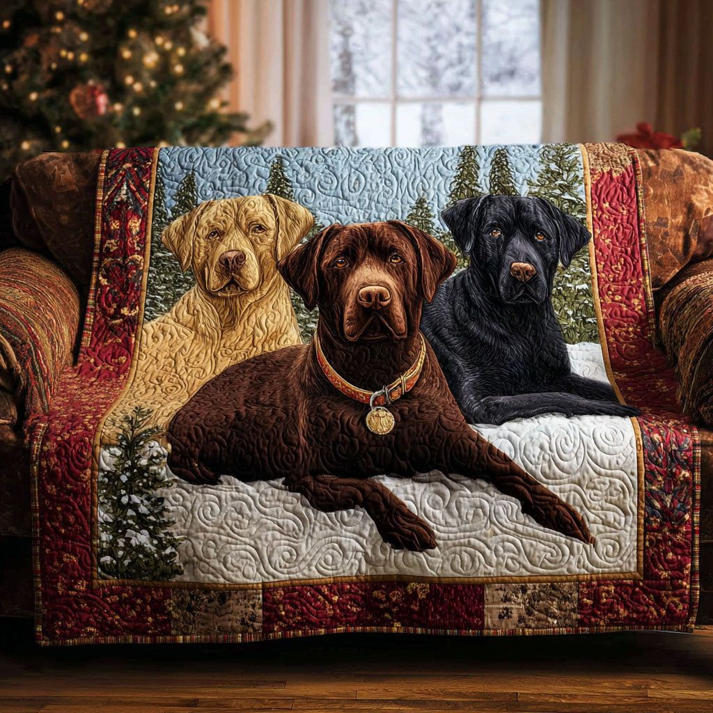 Gesteppter Sofabezug – mit Labrador Retriever