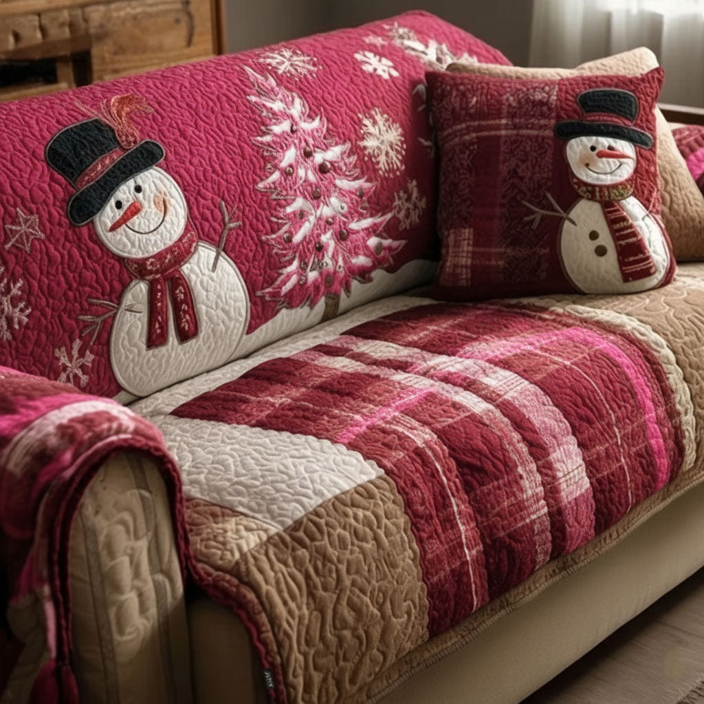 Gesteppter Sofabezug – mit Weihnachtsmotiv