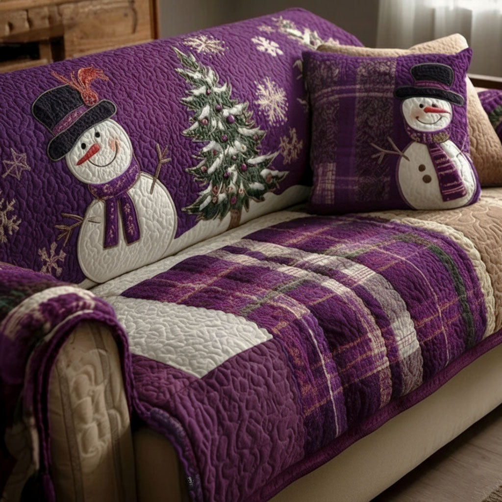 Gesteppter Sofabezug – mit Weihnachtsmotiv