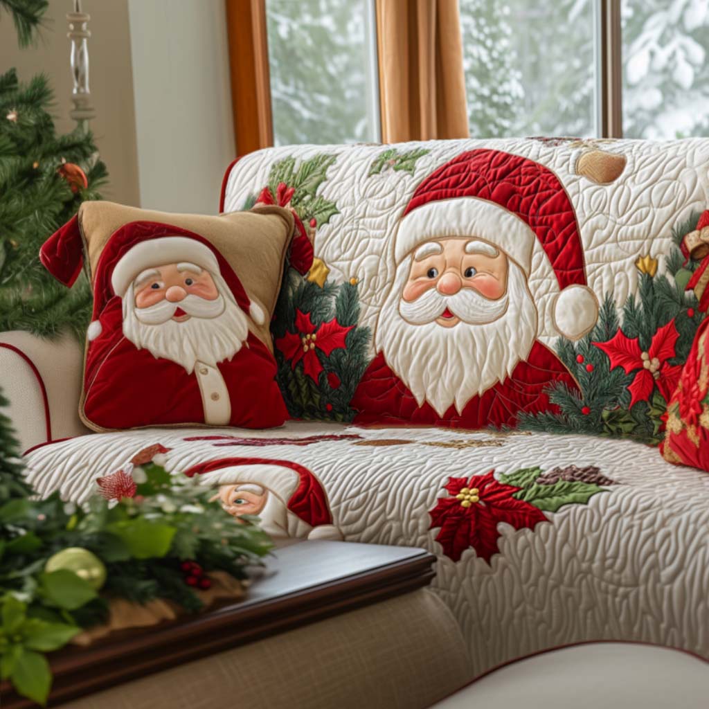 Gesteppter Sofabezug – mit Weihnachtsmotiv